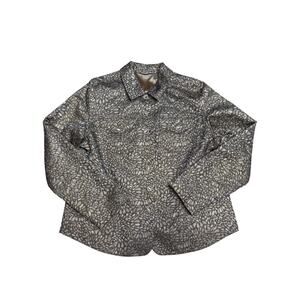 Vintage Laura Ashley Metallic Floral Brocade Evening Jacket SZ Med